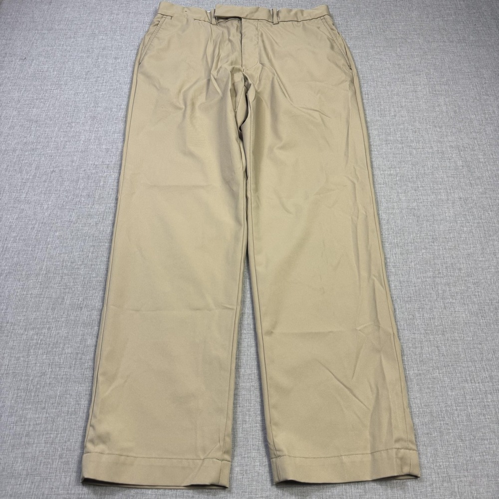 RLX Ralph Lauren Golf Chino Pants Mens 32x30 Beige Polyester Microfiber Straight